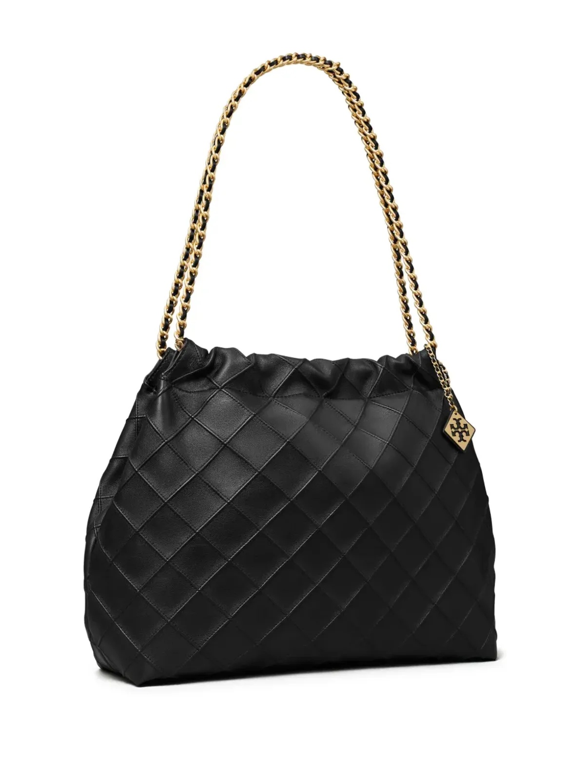 Tory Burch フレミング ソフト ドローストリング トートバッグ - ブラック - 画像2