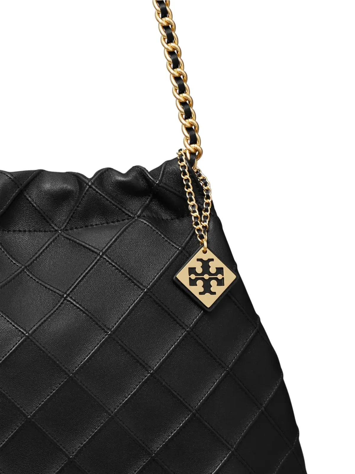 Tory Burch フレミング ソフト ドローストリング トートバッグ - ブラック - 画像3