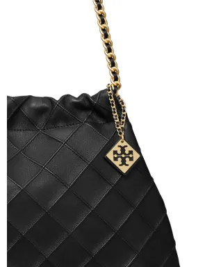 Tory Burch フレミング ソフト ドローストリング トートバッグ - ブラック - サムネイル3