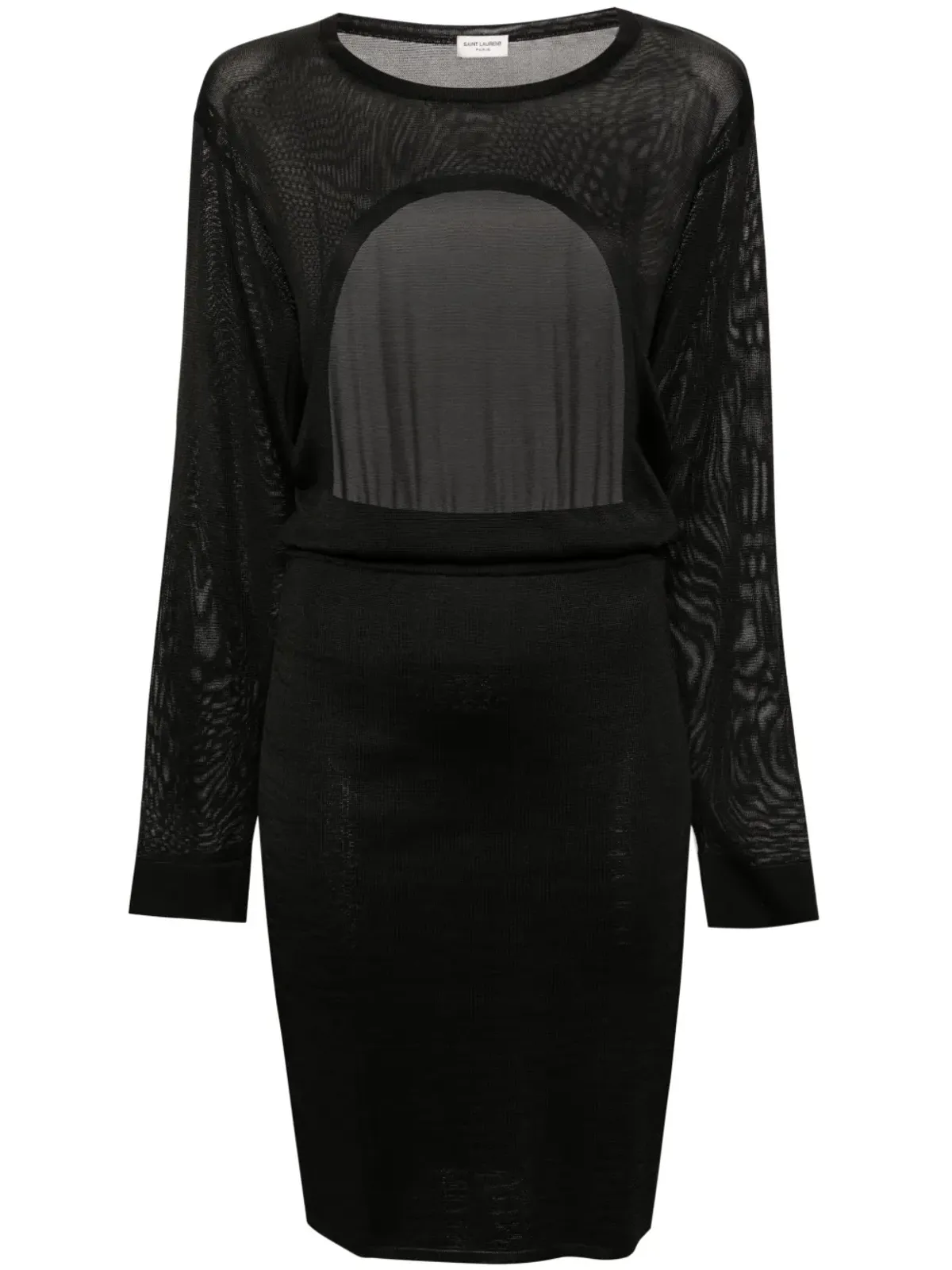 Saint Laurent オープンバックニットドレス - ブラック - 画像1