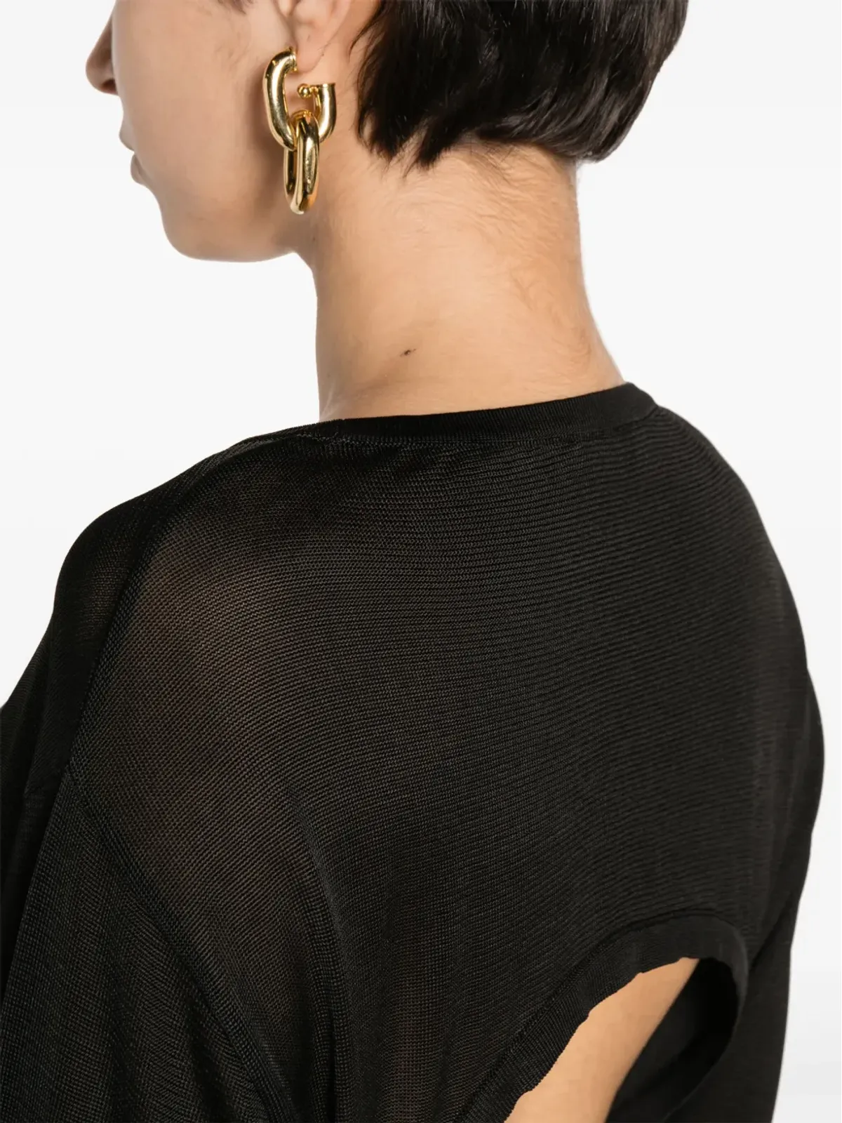 Saint Laurent オープンバックニットドレス - ブラック - 画像5