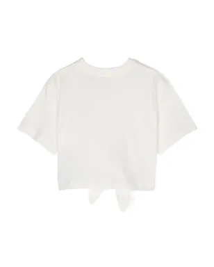 Philosophy Di Lorenzo Serafini Kids ロゴ刺繍コットン クロップドTシャツ - サムネイル2