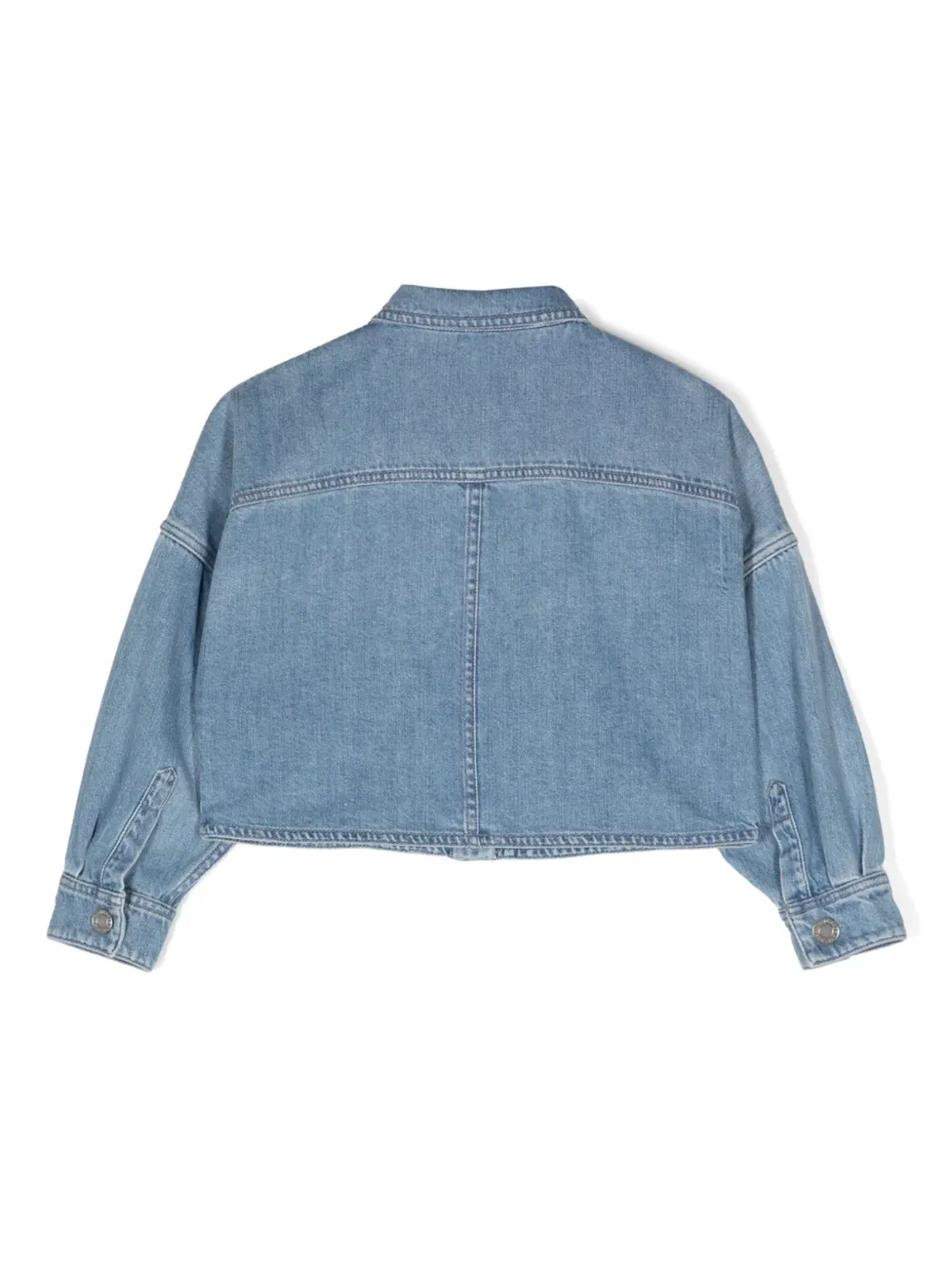 Philosophy Di Lorenzo Serafini Kids ロゴ刺繍クロップドデニムジャケット - 画像2