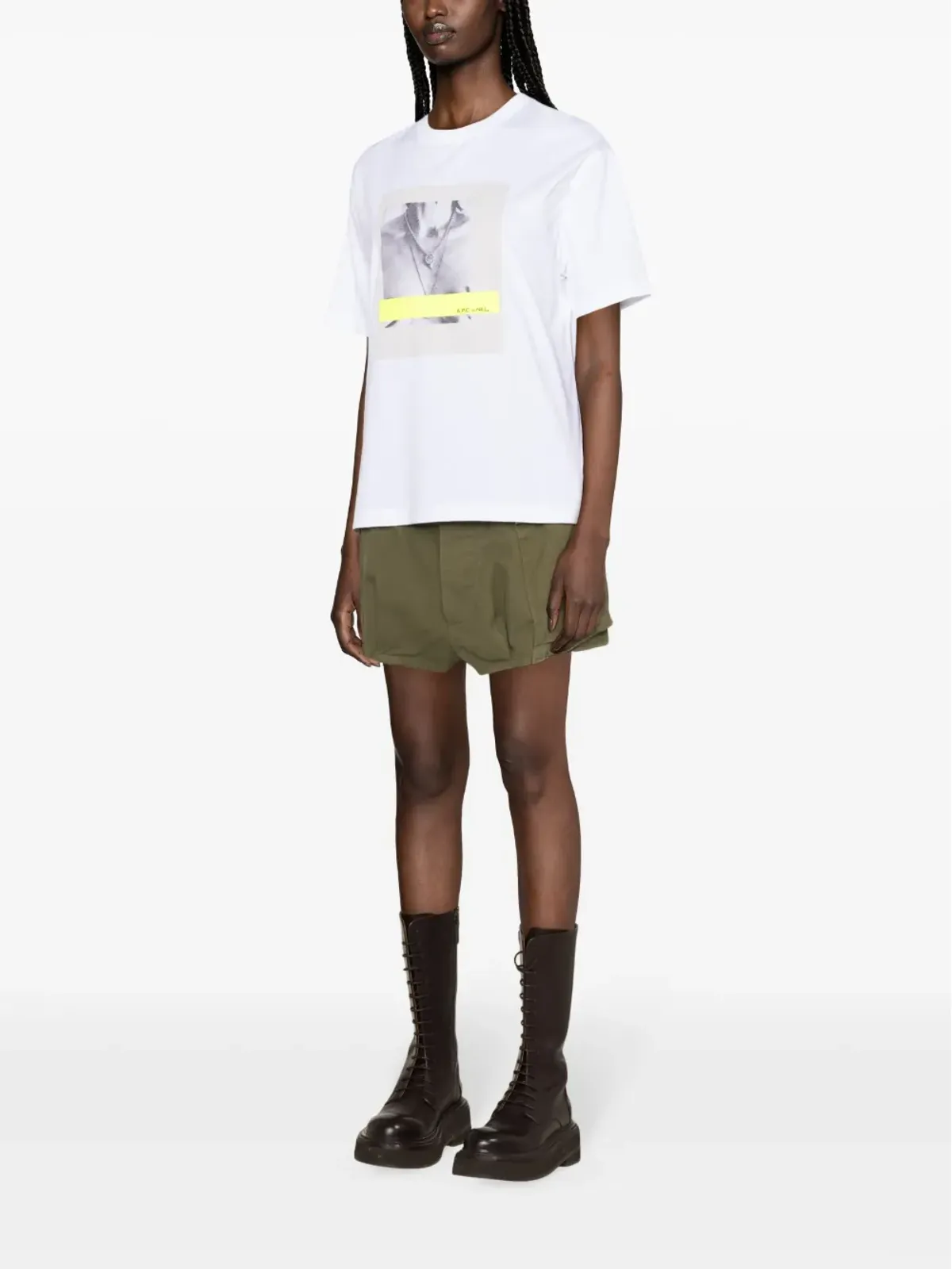 A.P.C. xNRL オーガニックコットン Tシャツ - ホワイト - 画像3
