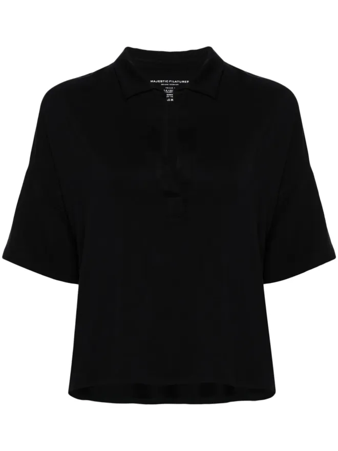 Majestic Filatures Majestic Filatures 分割ネック ジャージーポロトップの商品画像