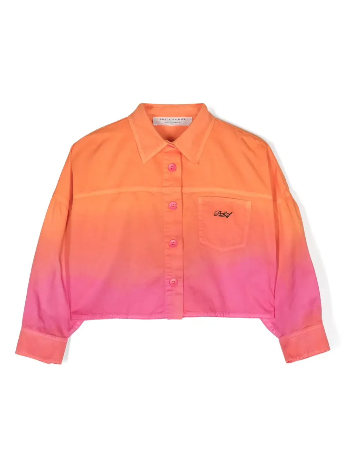 Philosophy Di Lorenzo Serafini Kids グラデーション効果クロップドシャツ - 画像1