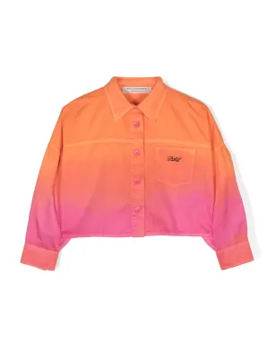 Philosophy Di Lorenzo Serafini Kids グラデーション効果クロップドシャツ - サムネイル1