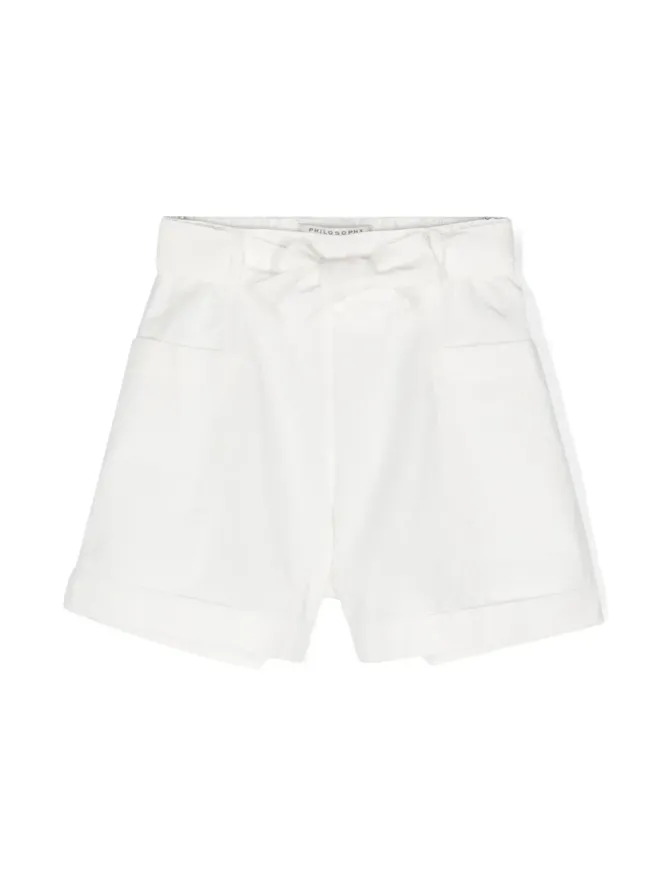Philosophy Di Lorenzo Serafini Kids Philosophy Di Lorenzo Serafini Kids ロゴ刺繍ポプリンショーツの商品画像
