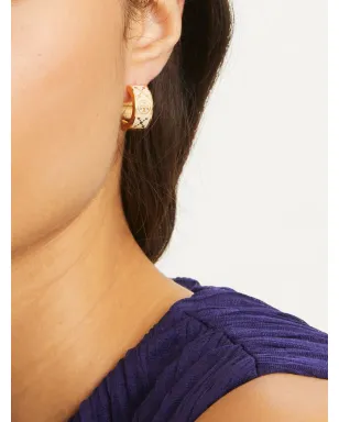 Tory Burch 小型 Tモノグラム フープ ピアス - サムネイル3