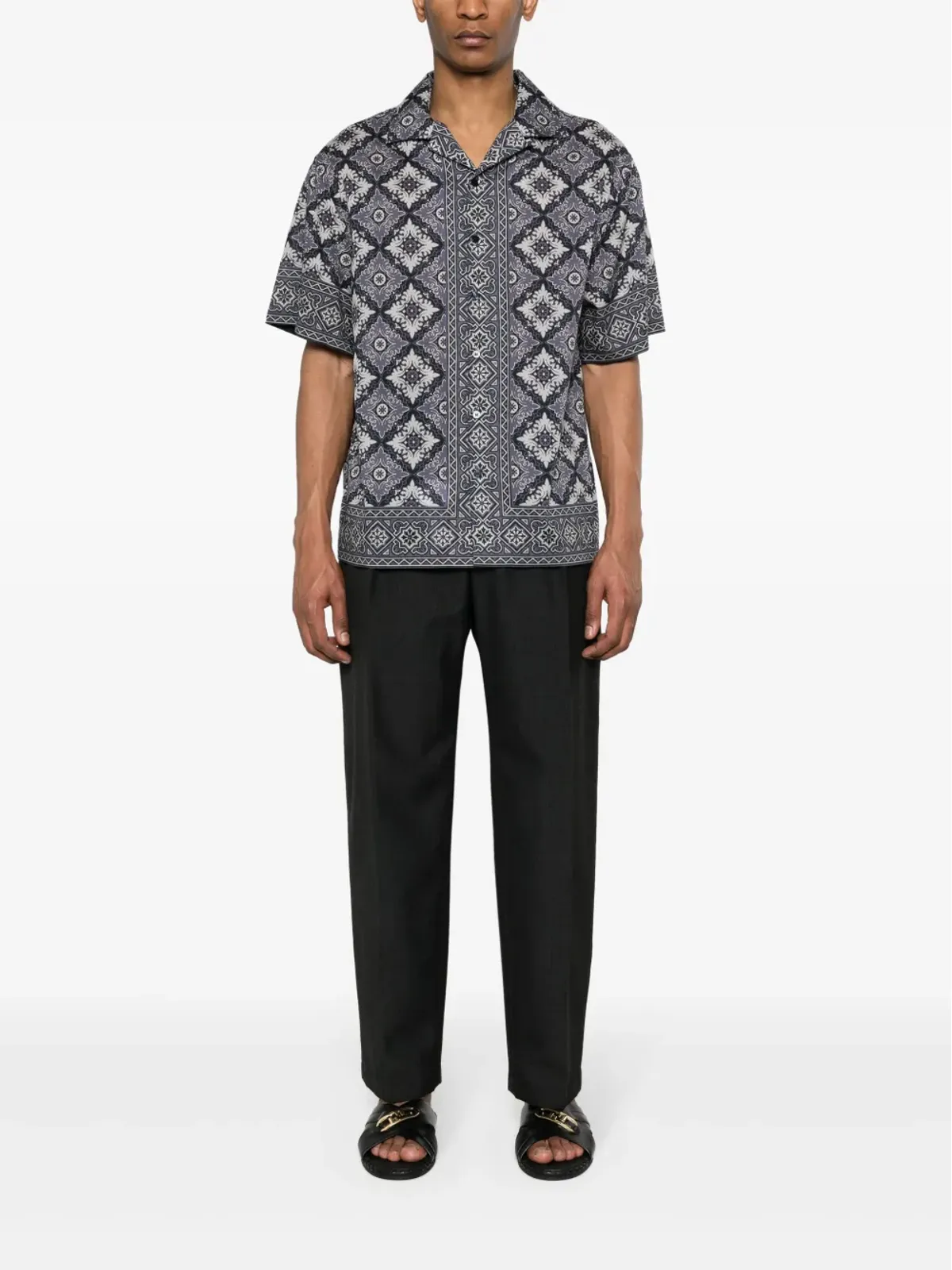 ETRO アブストラクトプリント コットンシャツ - 画像2