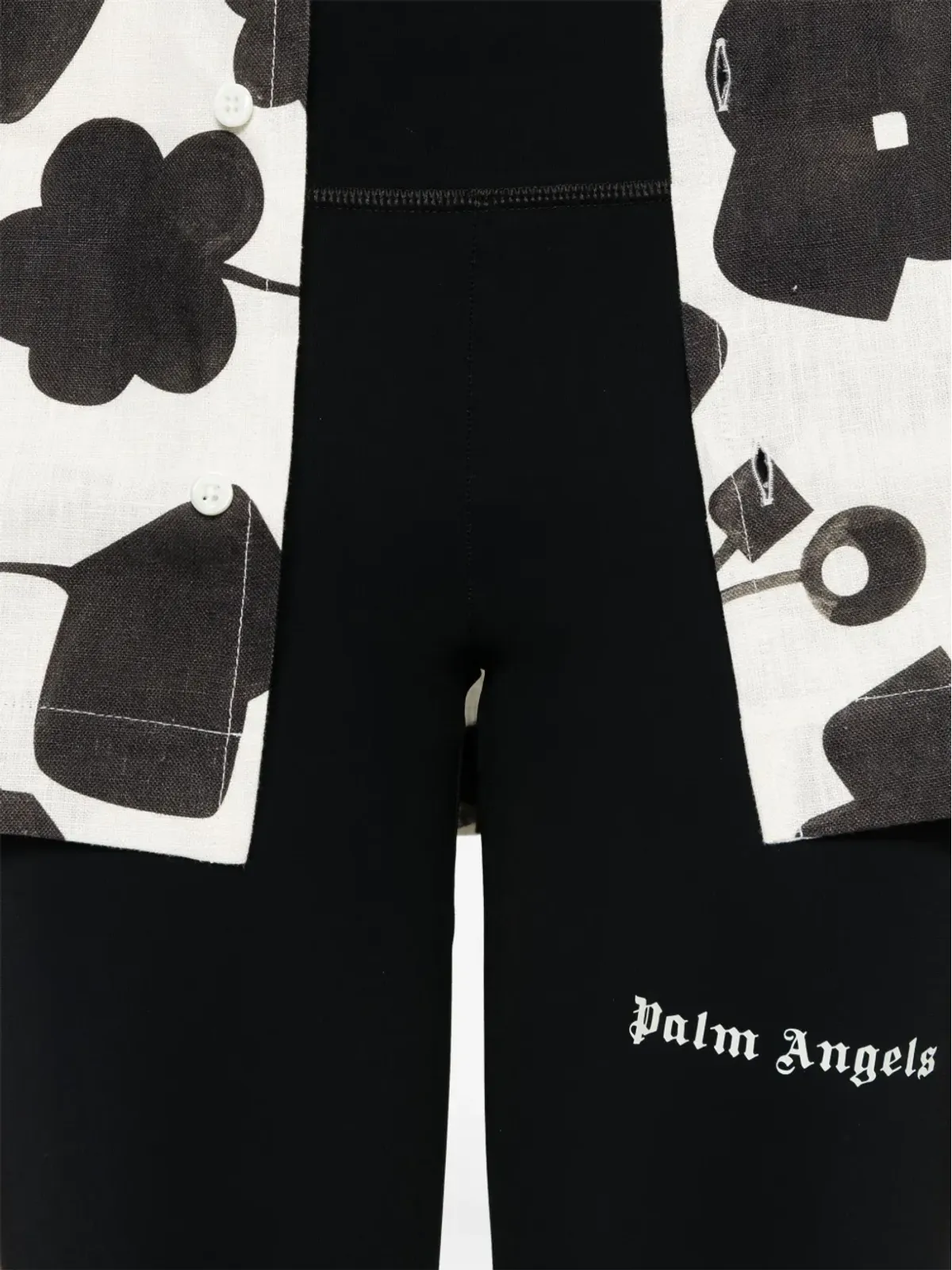 Palm Angels サイクリスト トラック ロゴプリント ショーツ - ブラック - 画像5