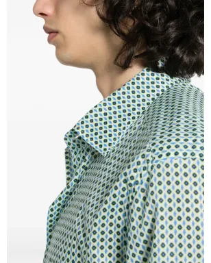 ETRO ジオメトリックプリント コットン シャツ ブルー - サムネイル5
