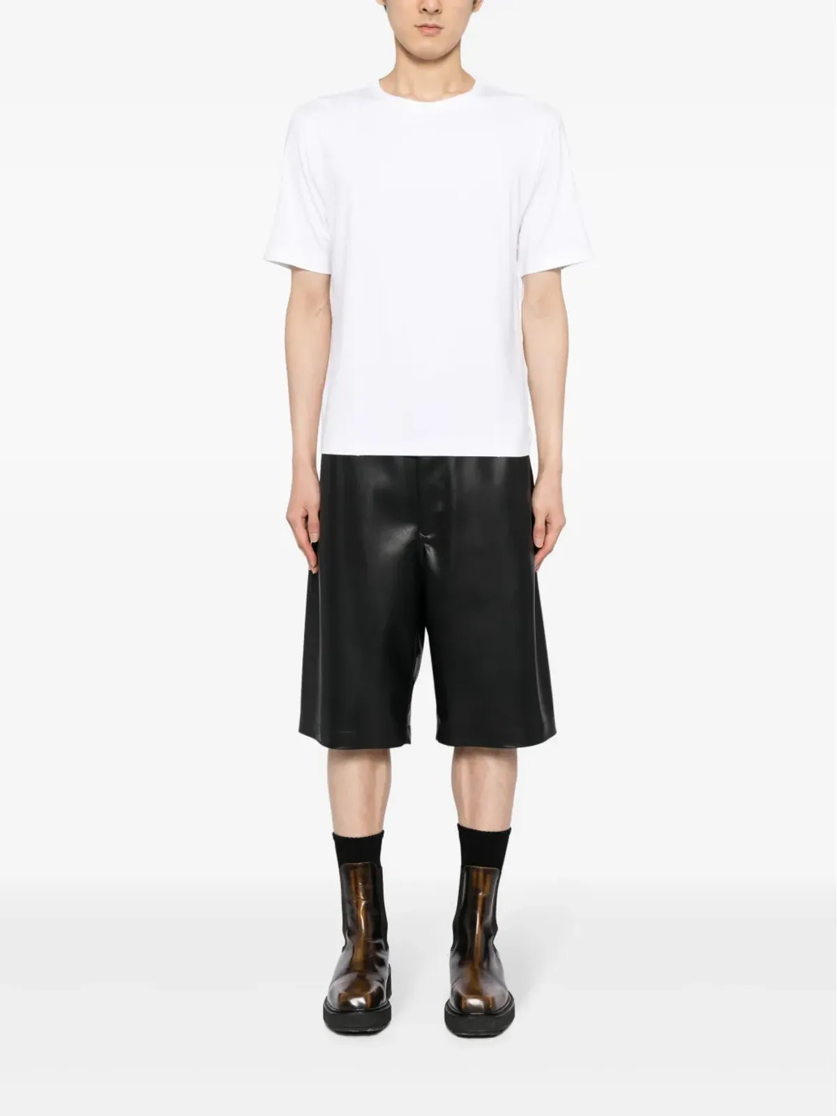 Peter Do プリーツディテール コットン Tシャツ - White - 画像2