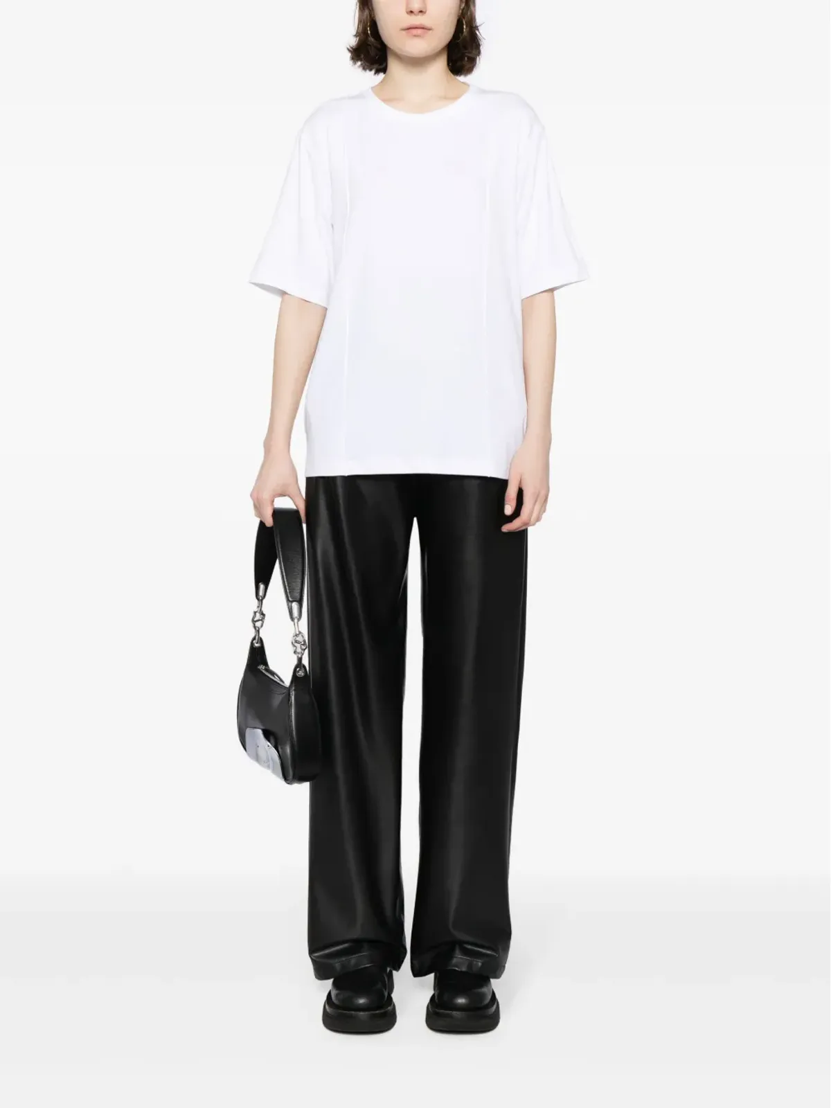 Peter Do プリーツディテール コットン Tシャツ - White - 画像3