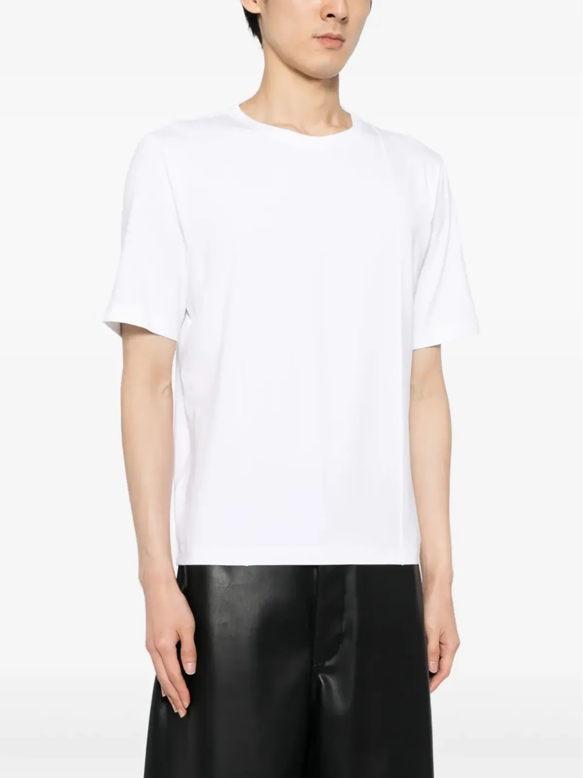 Peter Do プリーツディテール コットン Tシャツ - White - 画像4