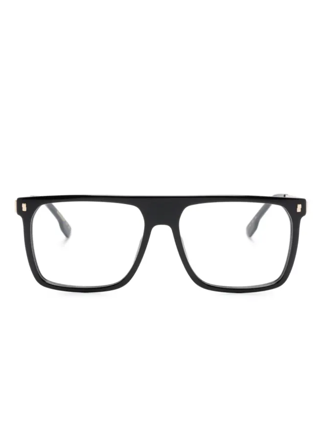 DSQUARED2 EYEWEAR DSQUARED2 EYEWEAR スクエアフレーム眼鏡 - ブラックの商品画像