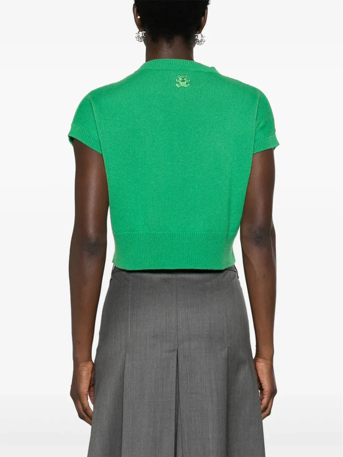 T teddy Cashmere Genova カシミヤ クロップトップ - Green - 画像4