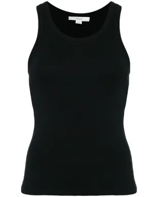 Vince ribbed-knit sleeveless tank top - Black - サムネイル1