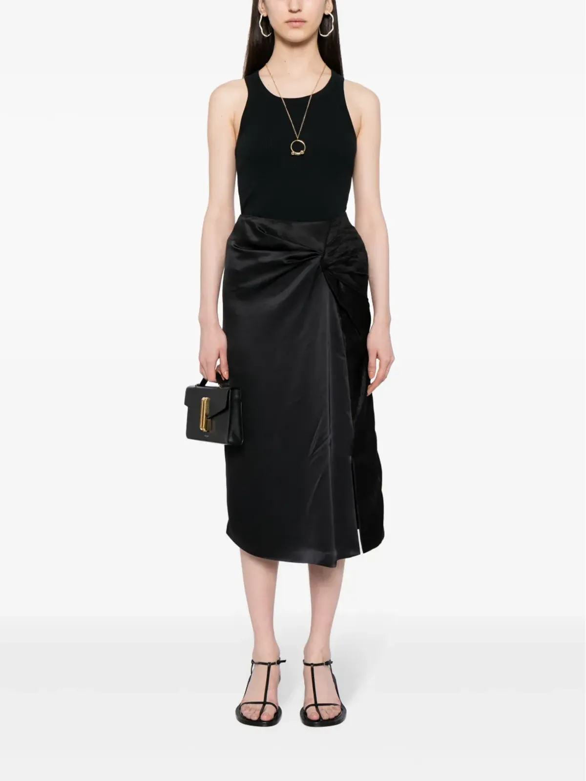 Vince ribbed-knit sleeveless tank top - Black - 画像2
