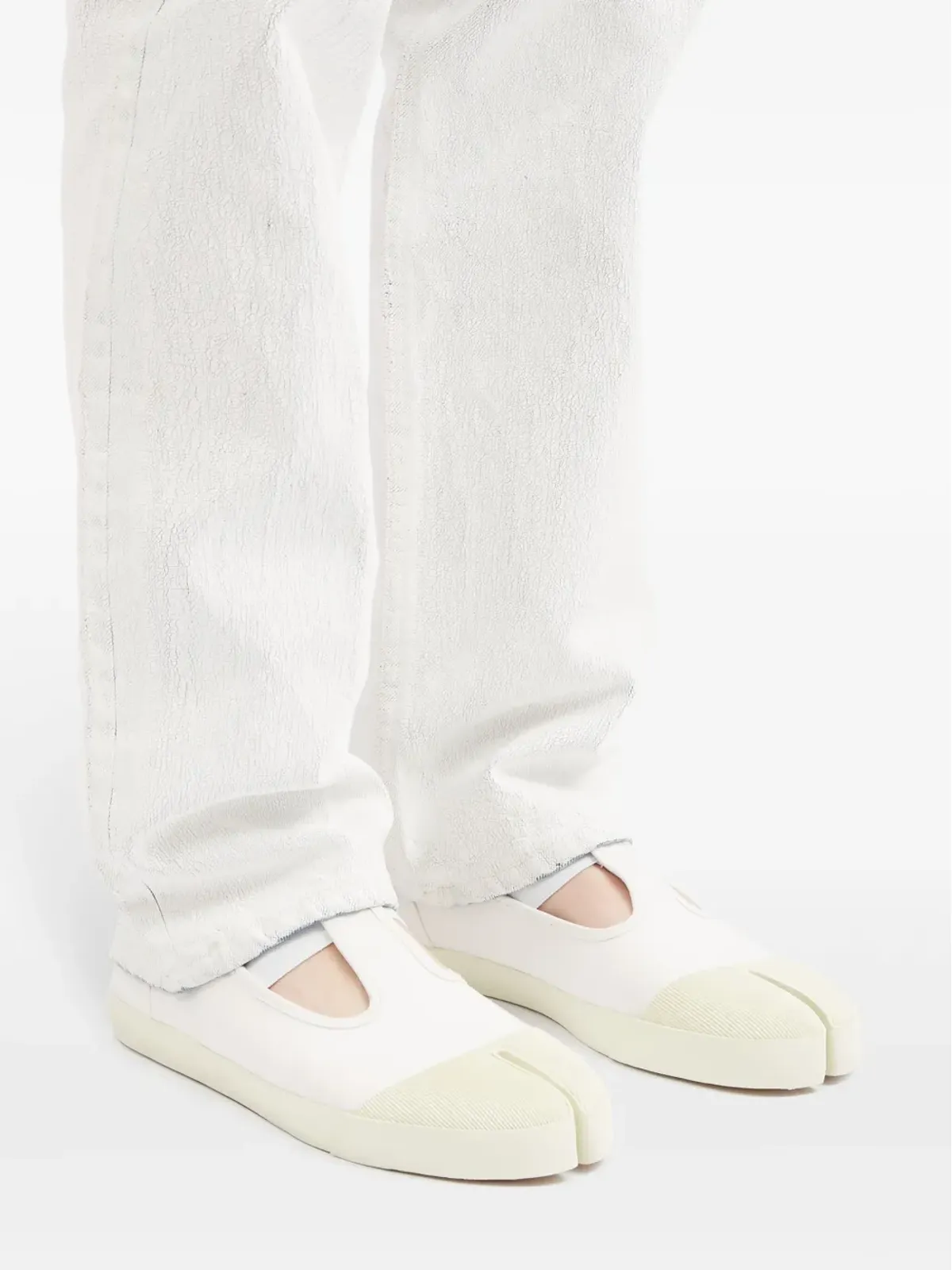Maison Margiela On the Deck Tabi キャンバスパンプス - ホワイト - 画像5