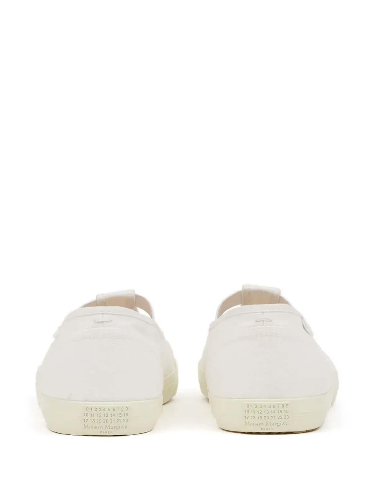 Maison Margiela On the Deck Tabi キャンバスパンプス - ホワイト - 画像3