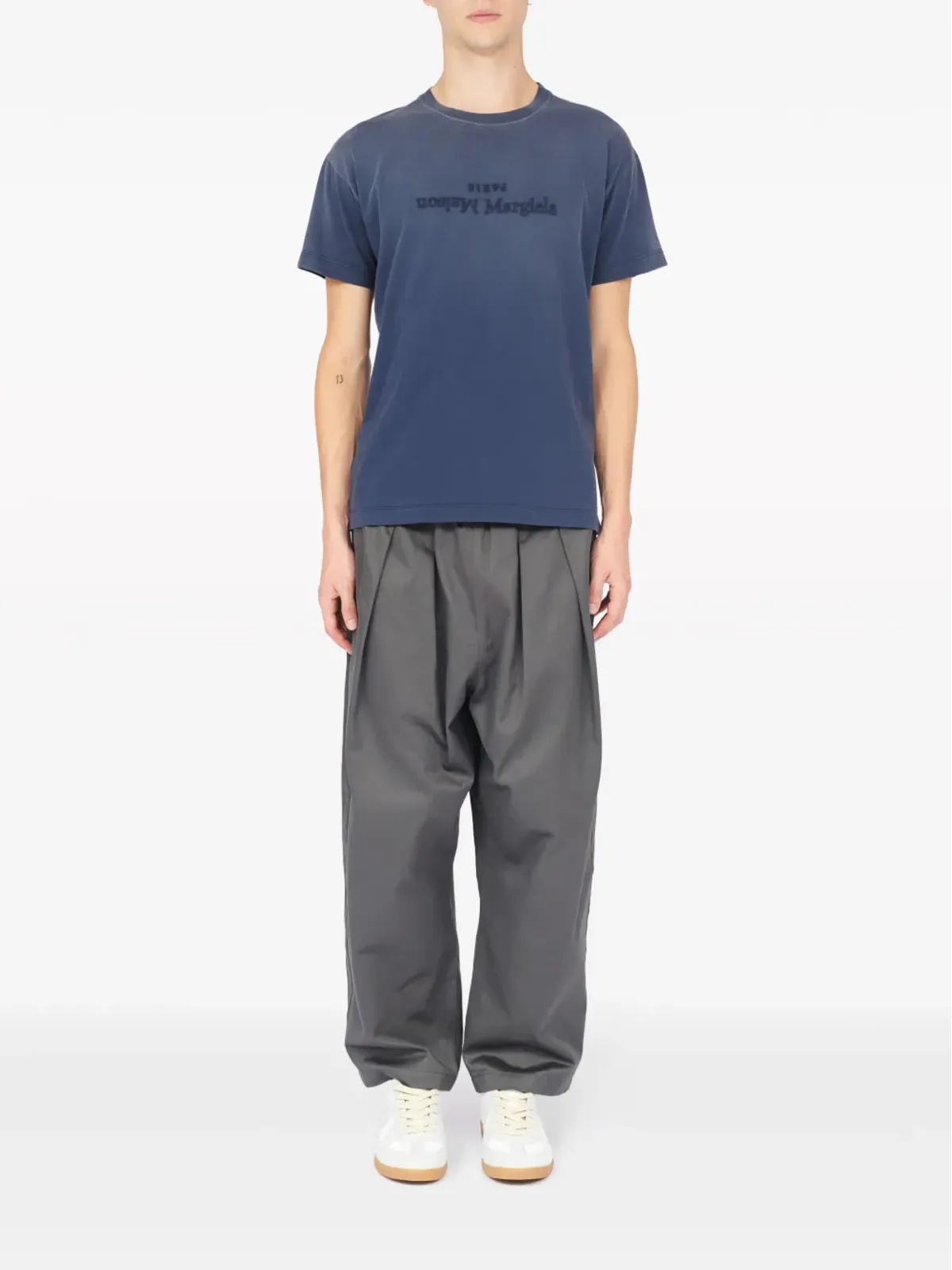 Maison Margiela リバースロゴ コットン Tシャツ - 画像2
