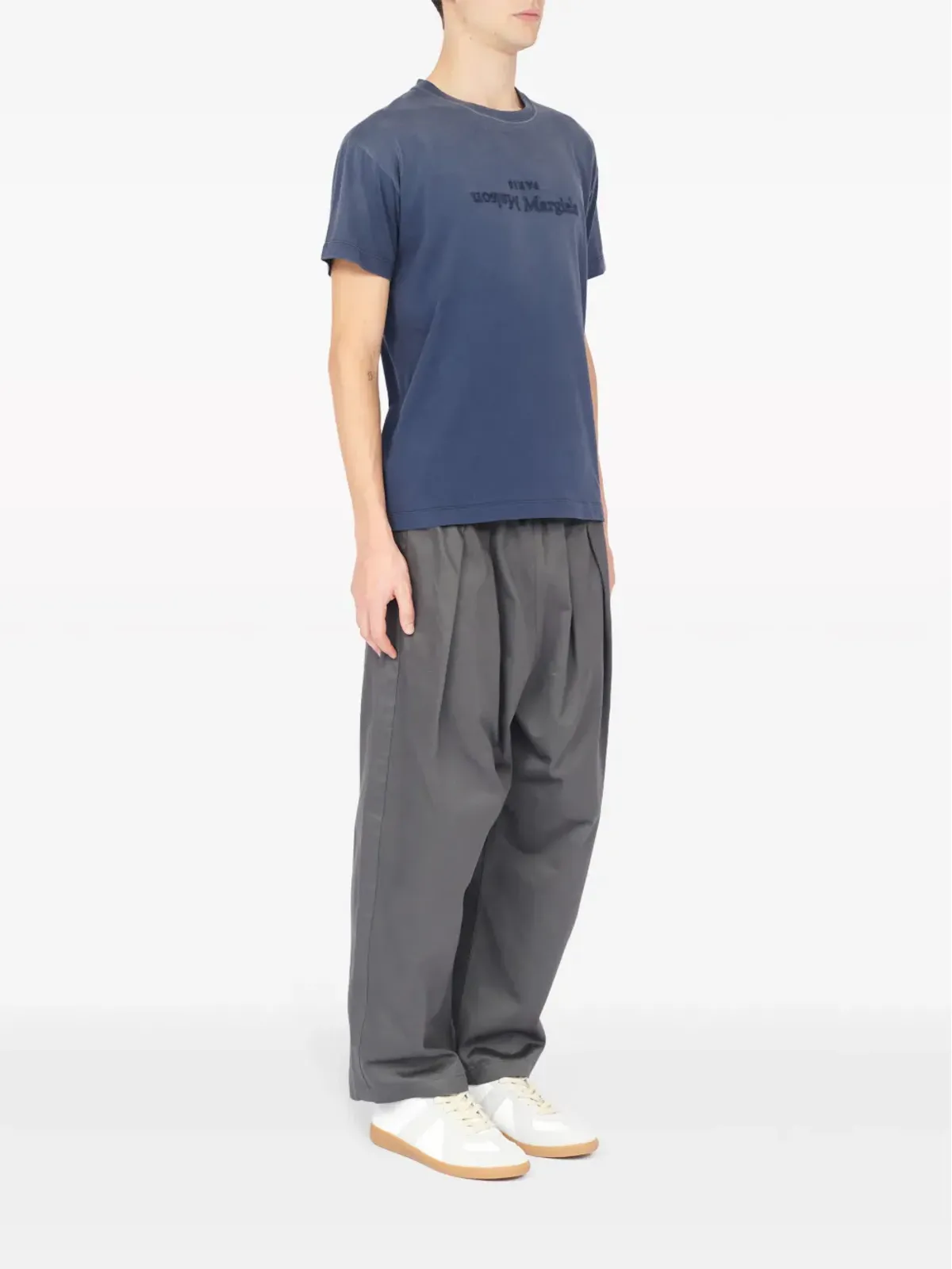 Maison Margiela リバースロゴ コットン Tシャツ - 画像3
