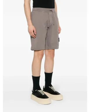 Stone Island コンパスバッジ ジャージーショーツ ブラウン - サムネイル3