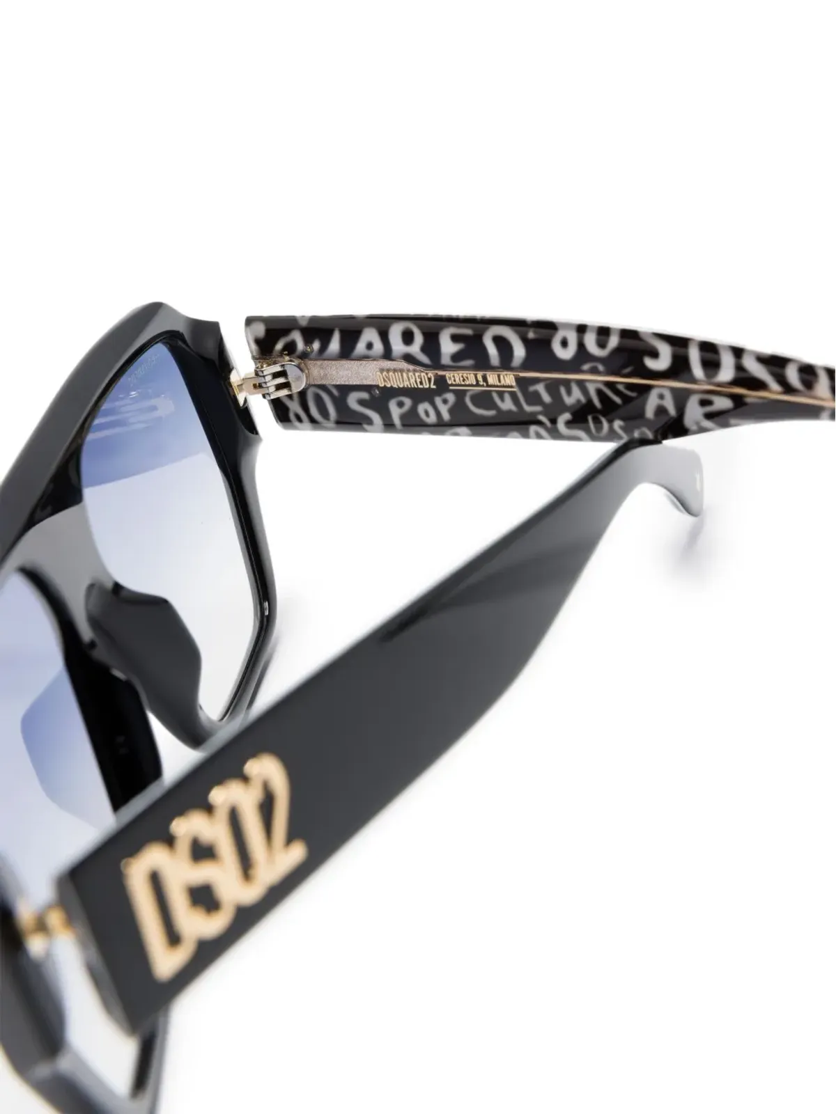 DSQUARED2 EYEWEAR D20128S pilot-frame sunglasses - Black - 画像3
