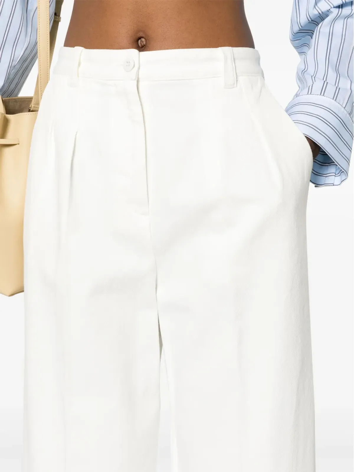 A.P.C. ハイライズ・ワイドレッグパンツ - ホワイト - 画像5