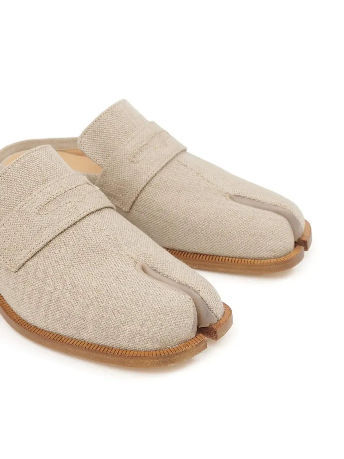 Maison Margiela タビシティ ローファー リネンミュール - ニュートラルカラー - 画像4