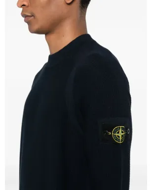 Stone Island コンパスバッジ コットン ジャンパー - ブルー - サムネイル5