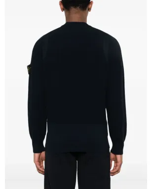 Stone Island コンパスバッジ コットン ジャンパー - ブルー - サムネイル4