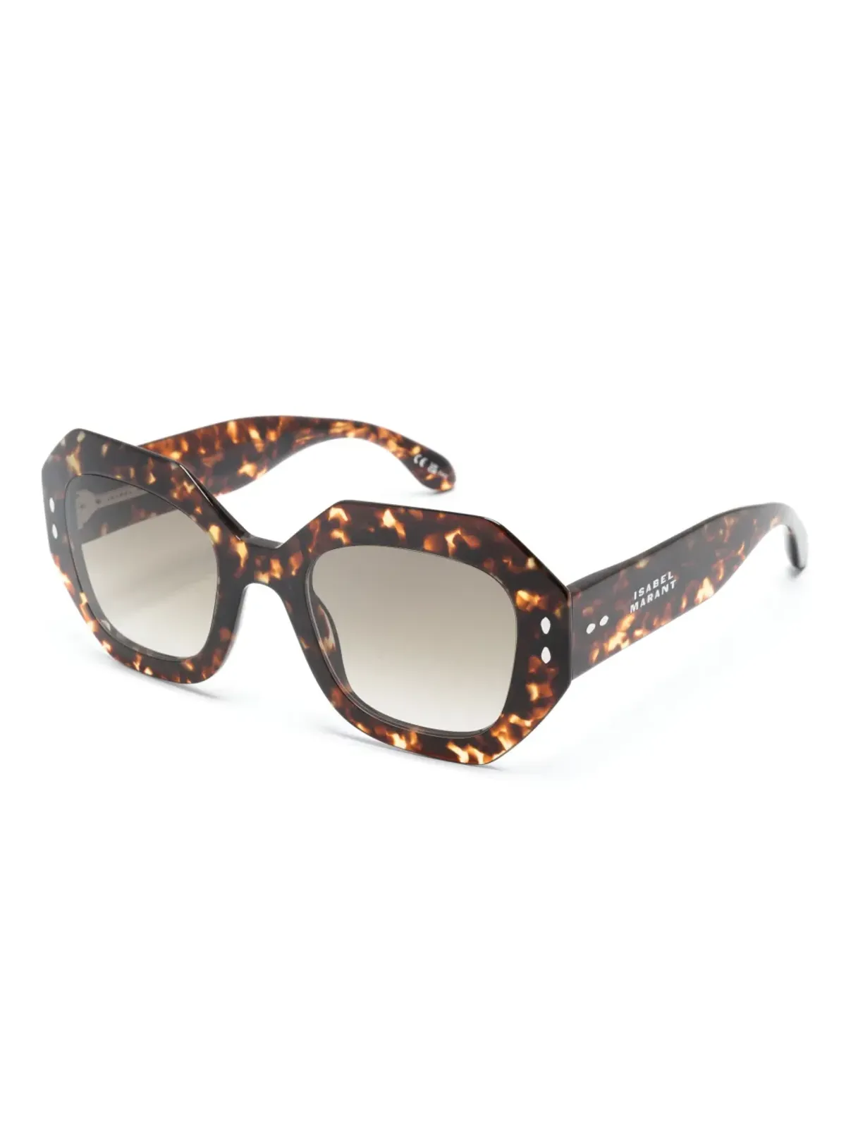 Isabel Marant Eyewear べっこう色の幾何学フレーム サングラス - 画像2