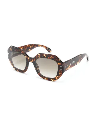Isabel Marant Eyewear べっこう色の幾何学フレーム サングラス - サムネイル2