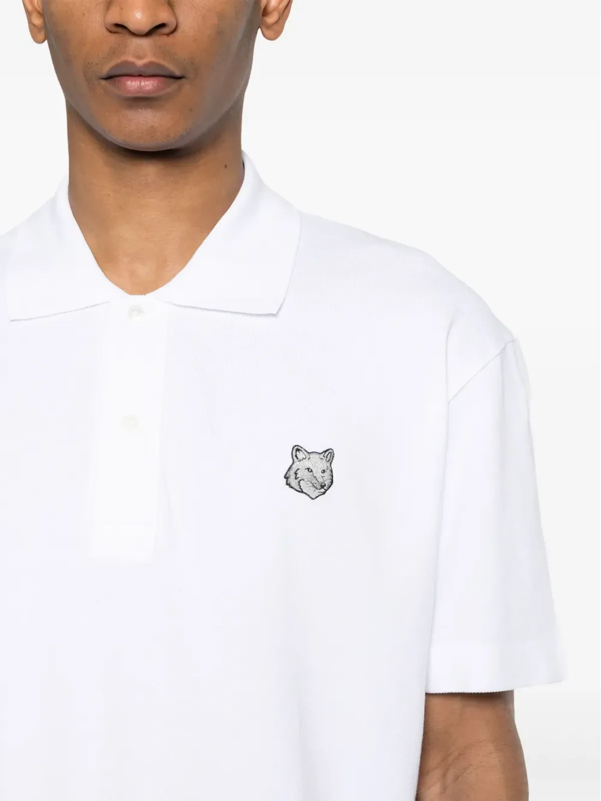 Maison Kitsuné ボールド フォックスヘッド コットン ポロシャツ - 画像5