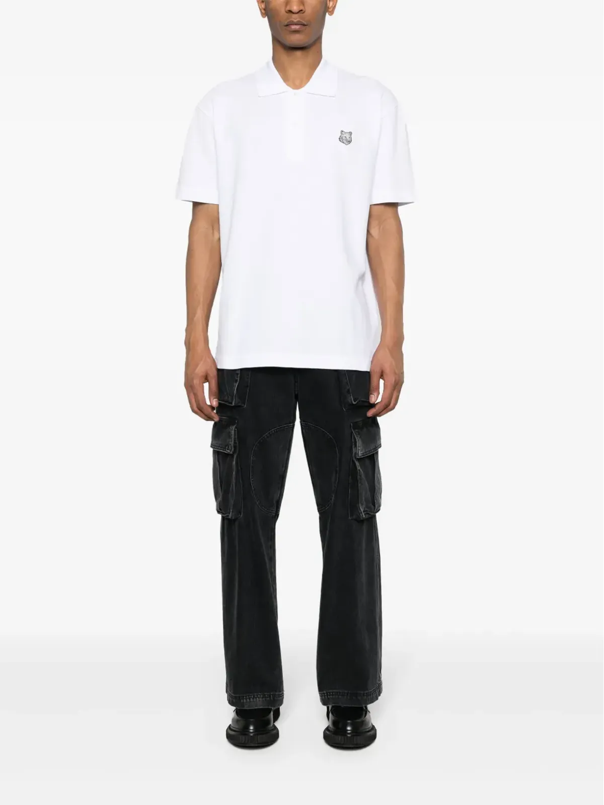 Maison Kitsuné ボールド フォックスヘッド コットン ポロシャツ - 画像2
