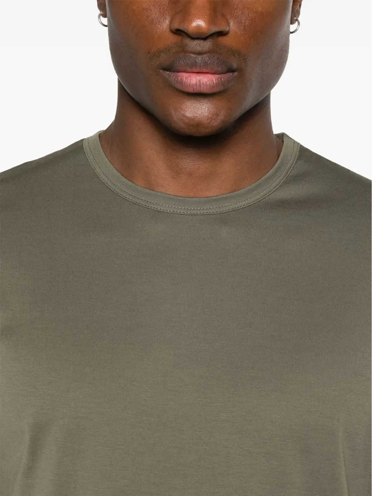 Sunspel コットンジャージーTシャツ - グリーン - 画像5