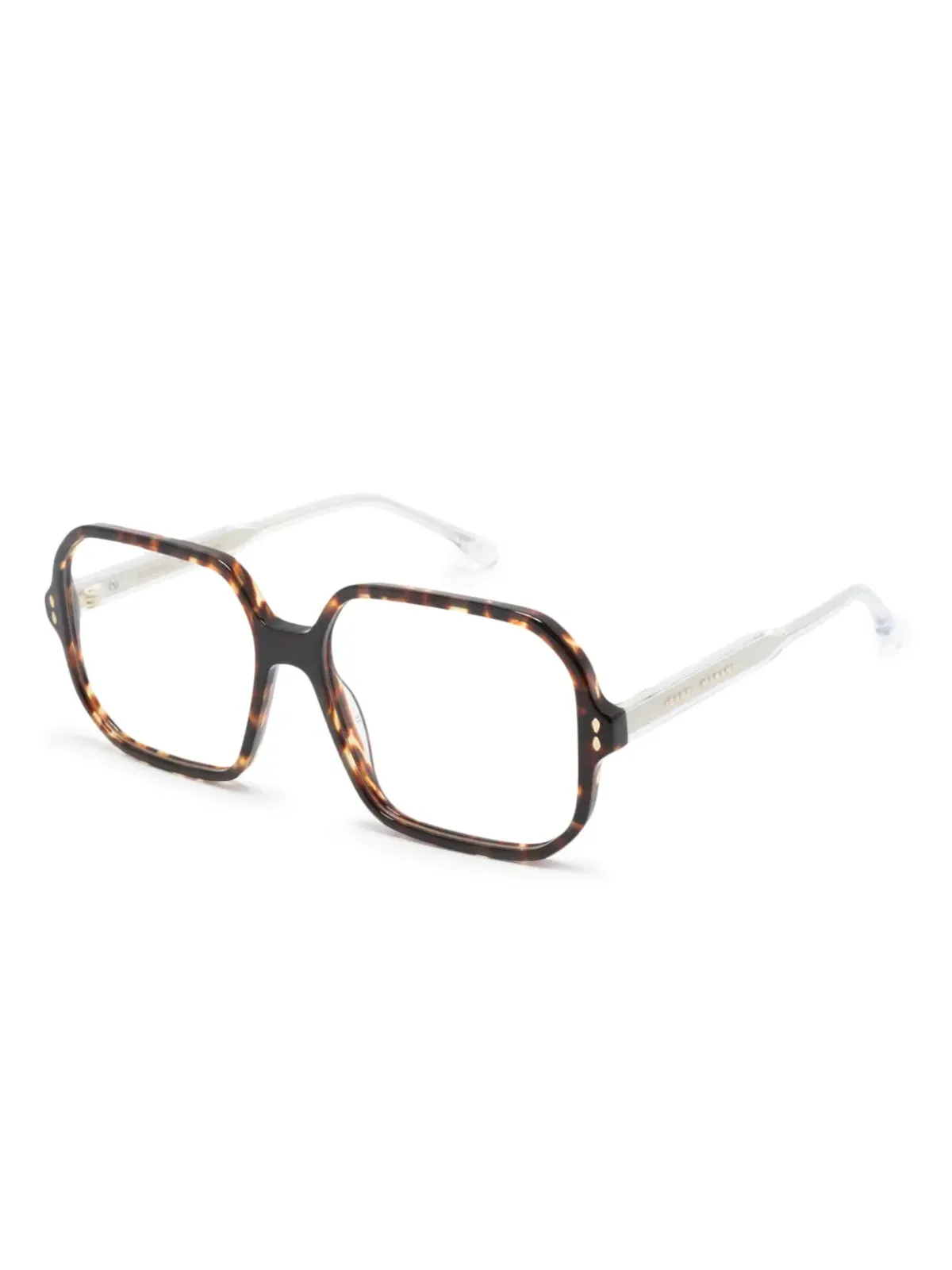 Isabel Marant Eyewear べっ甲柄オーバサイズフレーム眼鏡 - ブラウン - 画像2