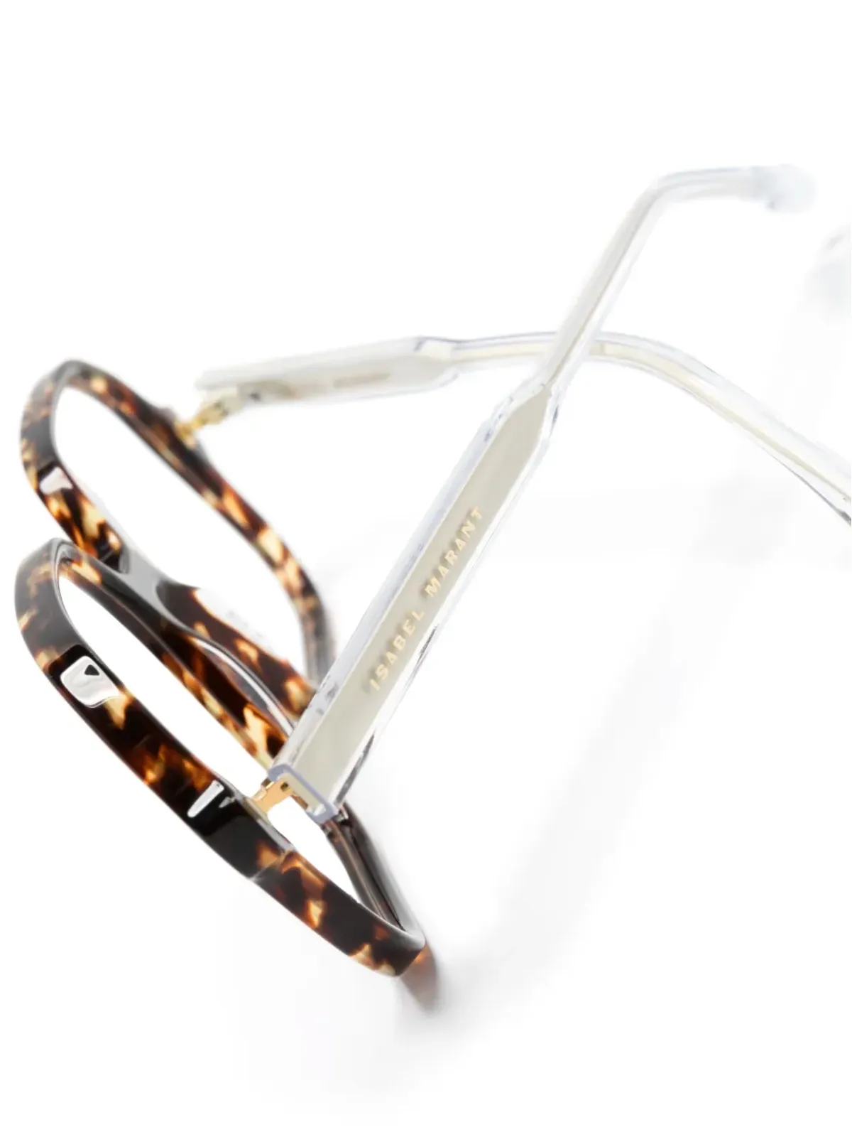 Isabel Marant Eyewear べっ甲柄オーバサイズフレーム眼鏡 - ブラウン - 画像3