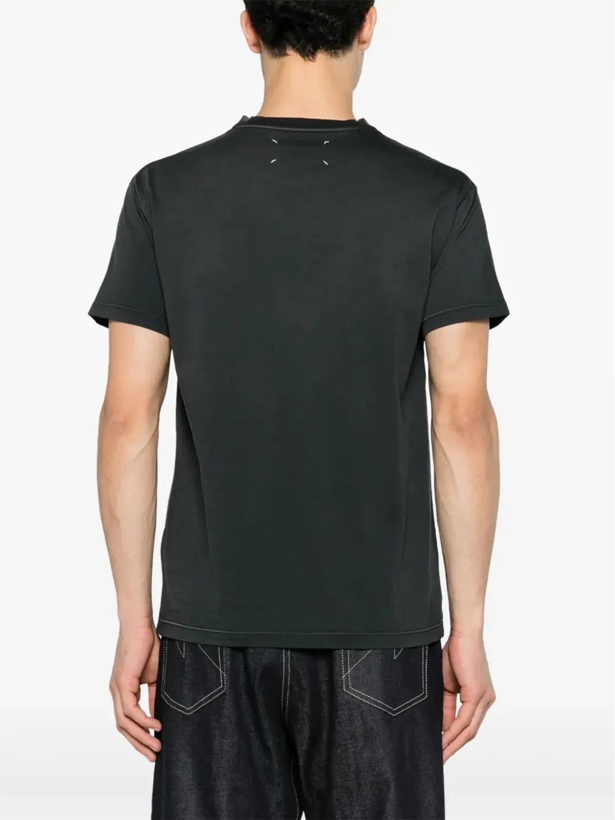 Maison Margiela ロゴプリント コットン Tシャツ - ブラック - 画像4
