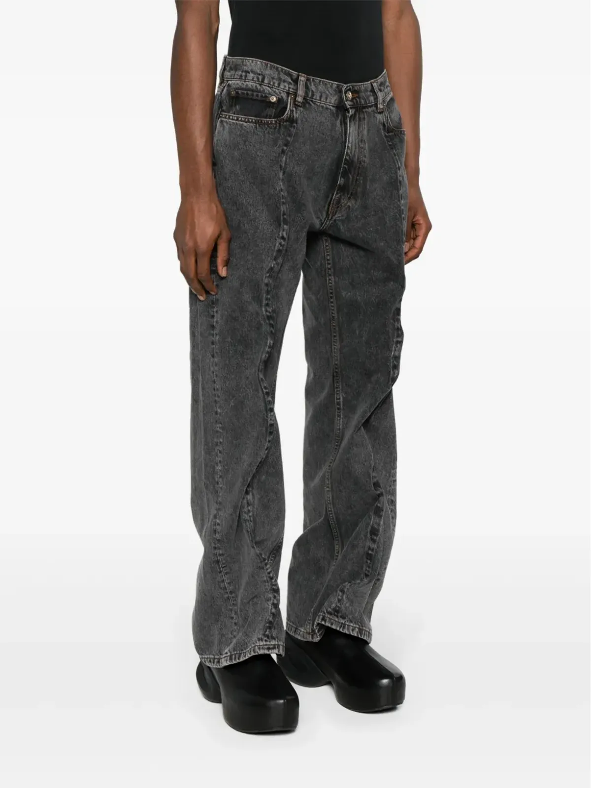 Y/Project Evergreen Wire mid-rise straight jeans - Black - 画像3