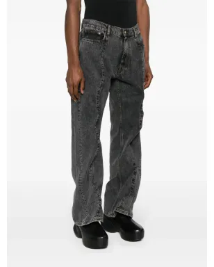Y/Project Evergreen Wire mid-rise straight jeans - Black - サムネイル3