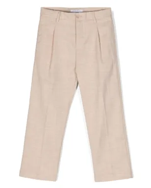 Paolo Pecora Kids プリーツ入りテーパードパンツ - サムネイル1