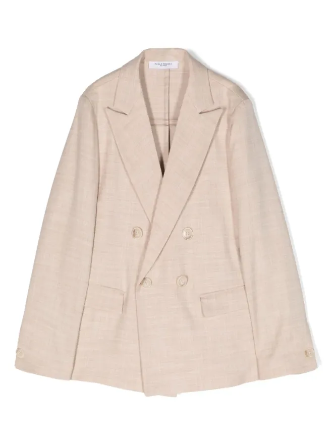 Paolo Pecora Kids Paolo Pecora Kids ピークラペル ダブルブレスト ブレザーの商品画像
