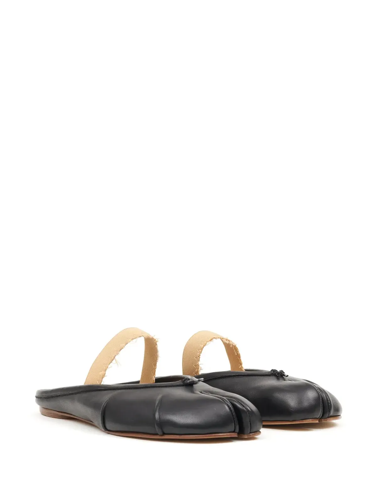 Maison Margiela Tabi レザー バレリーナ ミュール - ブラック - 画像2