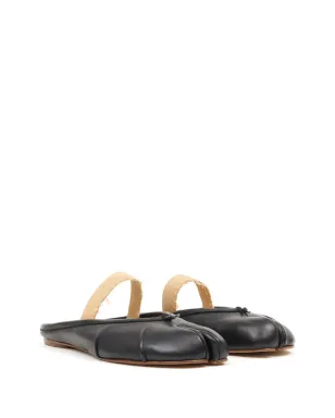 Maison Margiela Tabi レザー バレリーナ ミュール - ブラック - サムネイル2