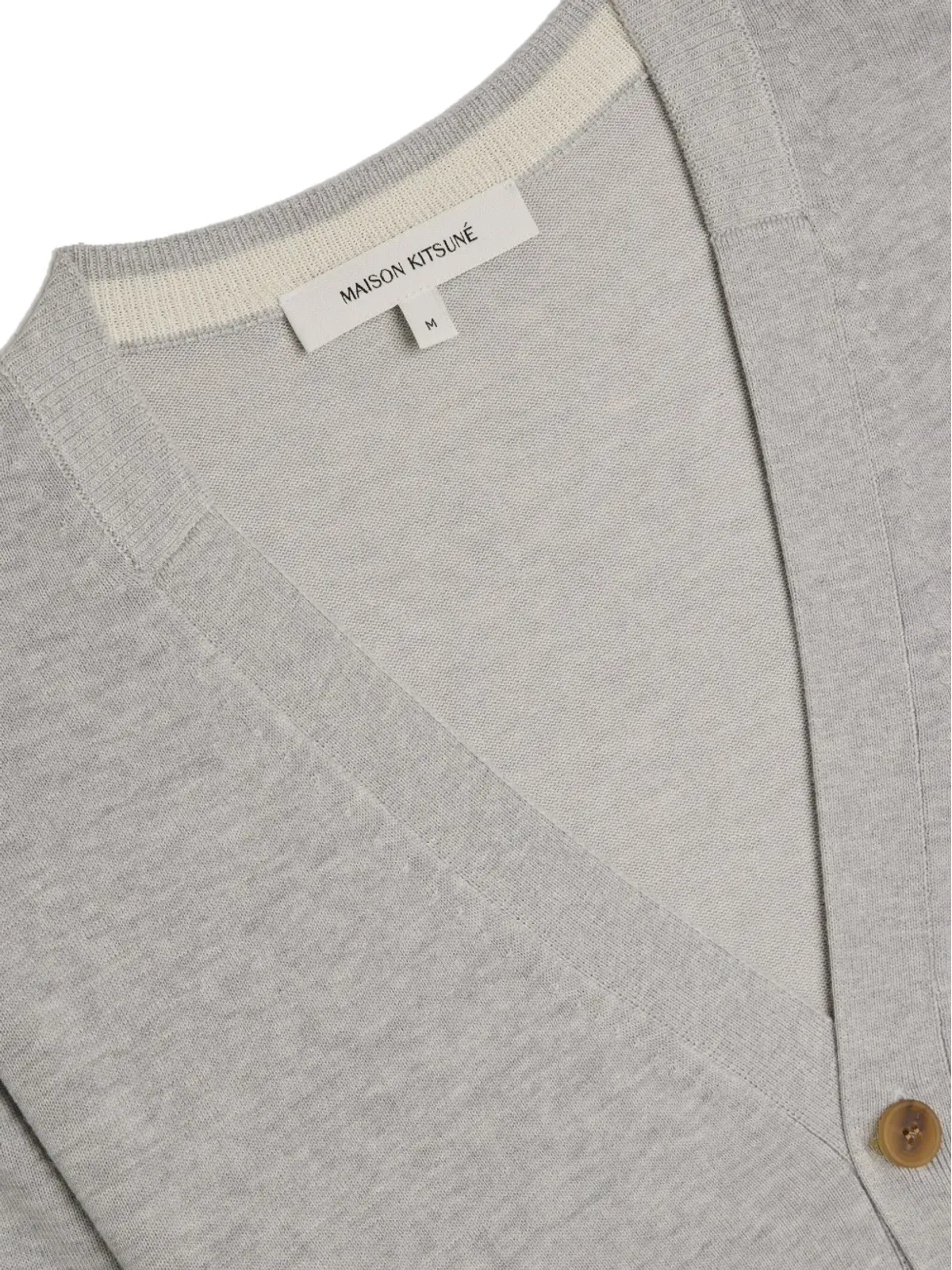 Maison Kitsuné フォックスヘッド コットン カーディガン - グレー - 画像2
