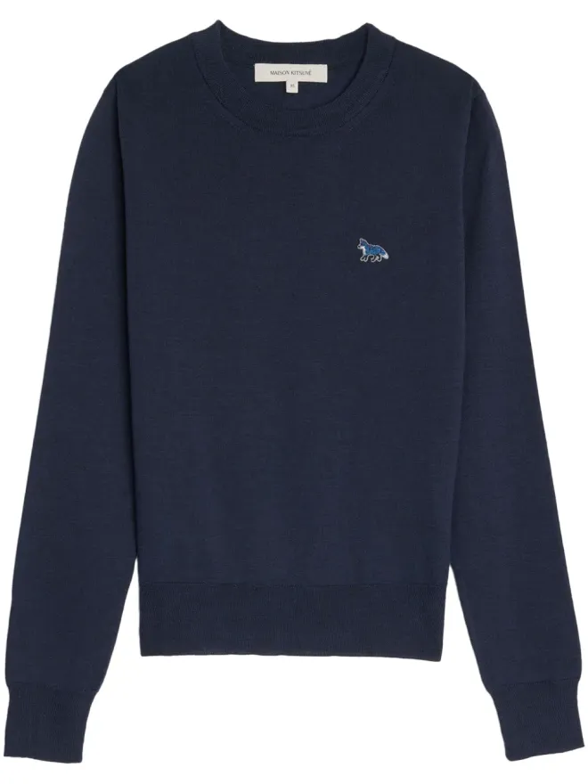 Maison Kitsuné Maison Kitsuné W ベビー・フォックス・パッチ レギュラー ジャンパー ブルーの商品画像