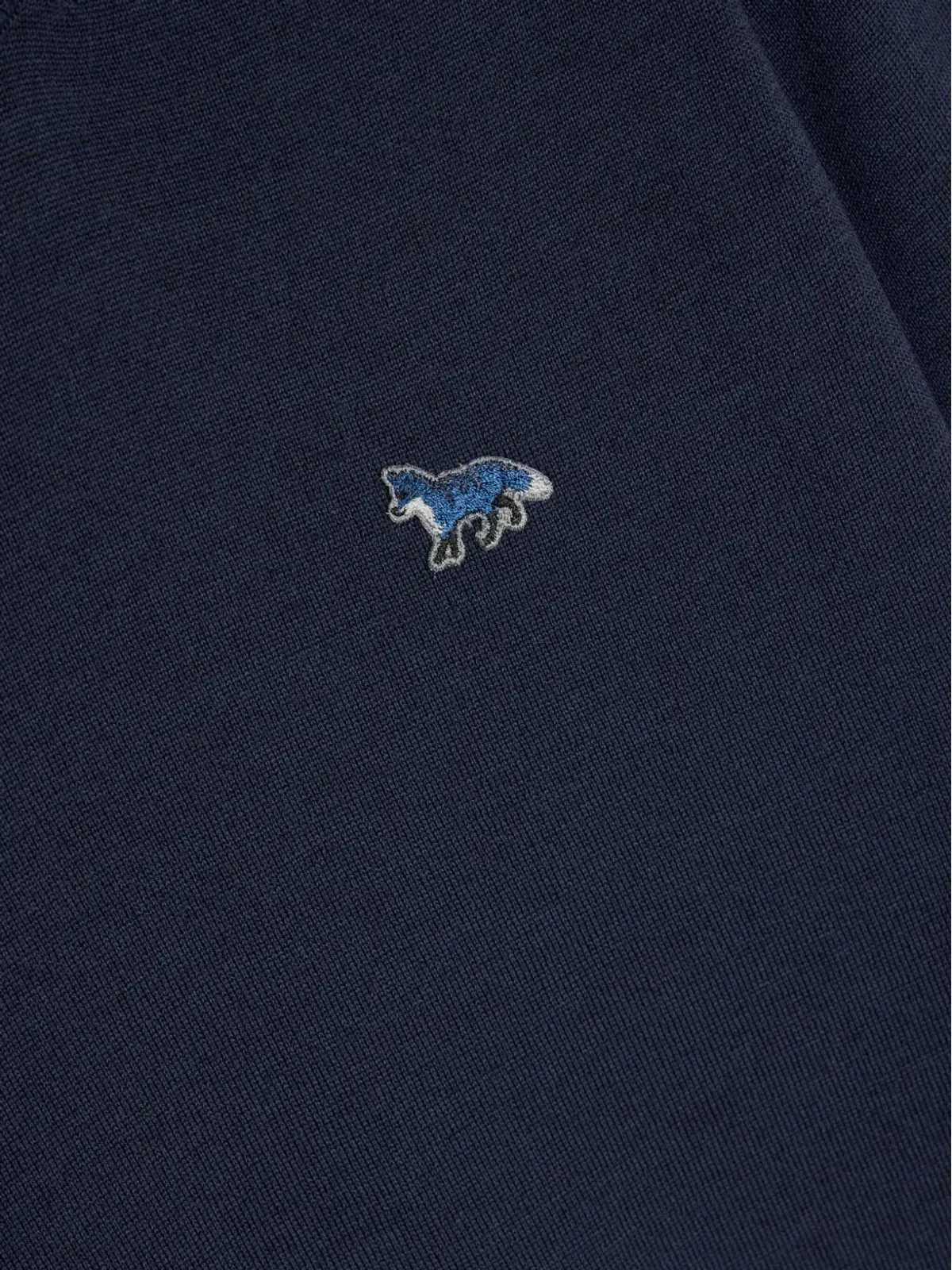 Maison Kitsuné W ベビー・フォックス・パッチ レギュラー ジャンパー ブルー - 画像3